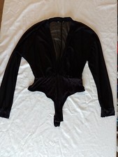Ladies Bodysuit Unbranded Size 10 Sheer Black 21241