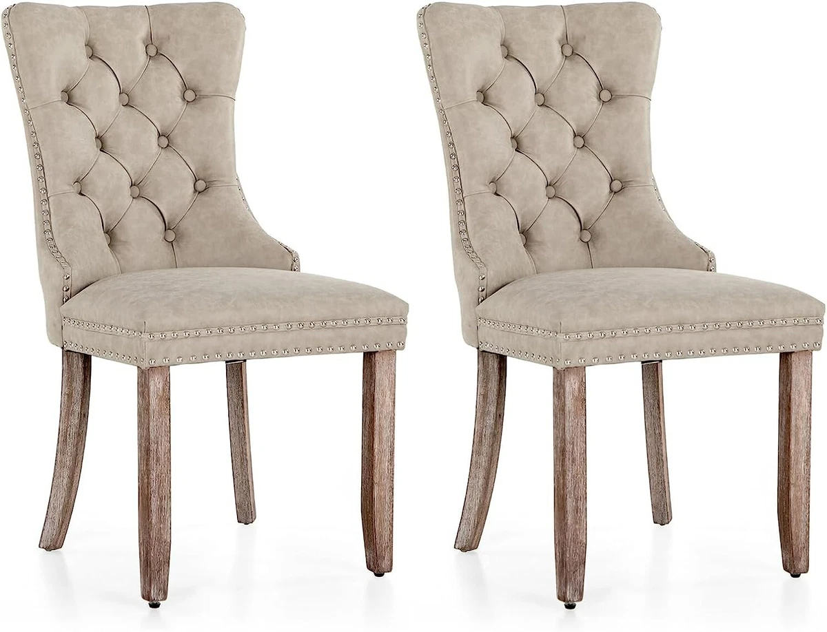 Villa faux leather dining chairs sale