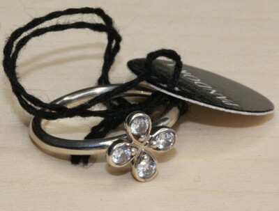PANDORA Four-petal Flower Ring 52 for sale online