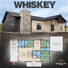 The Whiskey Barndominium Plan: 3 Bedrooms / 3.5 Baths 2,832 SF Design Blueprints