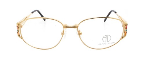 New Authentic Alain Delon 3551 1A Japan 80s Vintage Gold Indian Style Eyeglasses - Picture 2 of 7