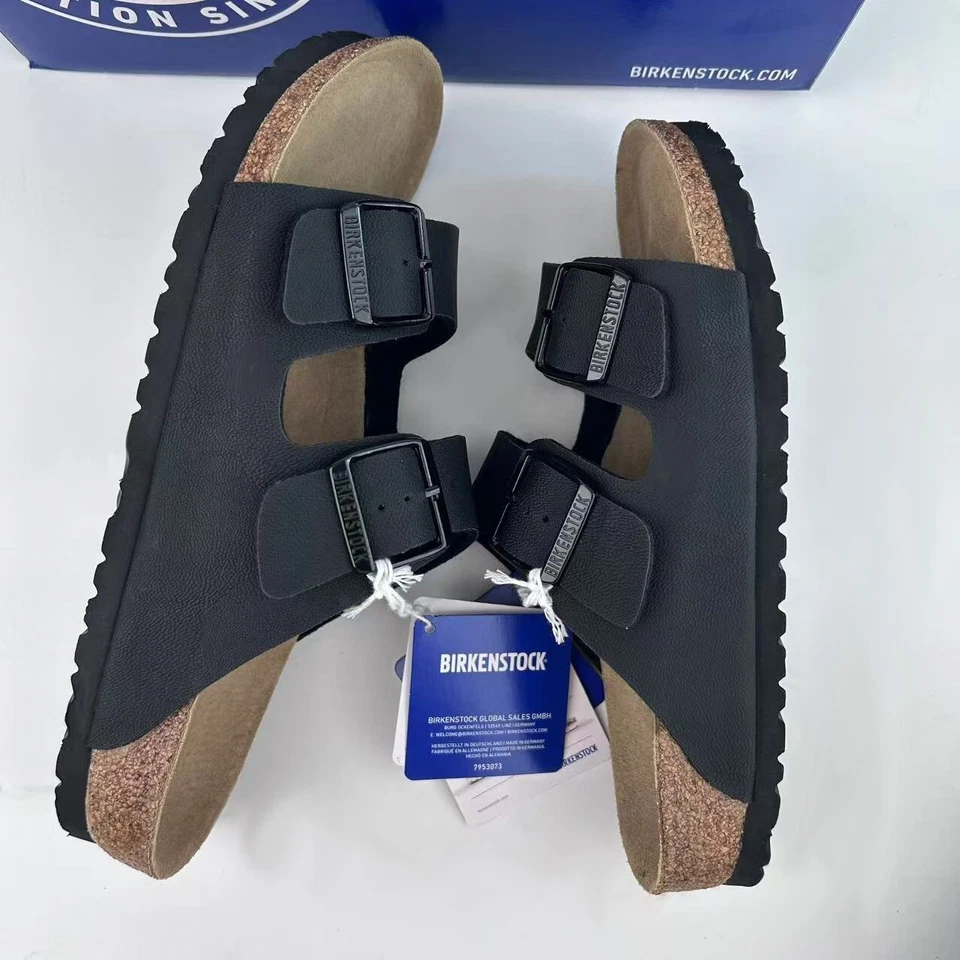 Birkenstock Arizona Classic Black Birko-Flor Unisex Sandals Narrow/Wide 37-45 - Image 4 of 4