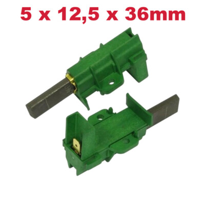 2x Motorkohlen 5x12,5x36mm mit Halter für Beko WMD57141 D17102ES WMD57100S