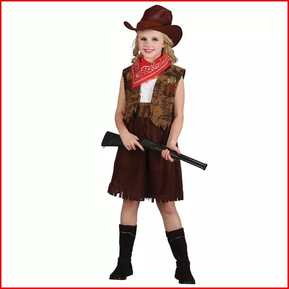 Costume Carnevale Da Bambina Da Cowboy Vestito Di Halloween Travestimento  Bimba