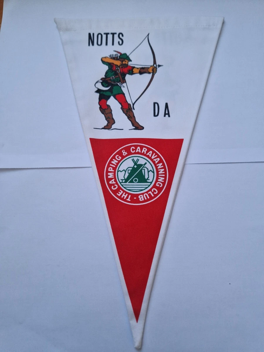 Fanion Drapeau Camping Club GB & Irlande – Leics-Notts-Derby D.A – Années 1940 – Vintage