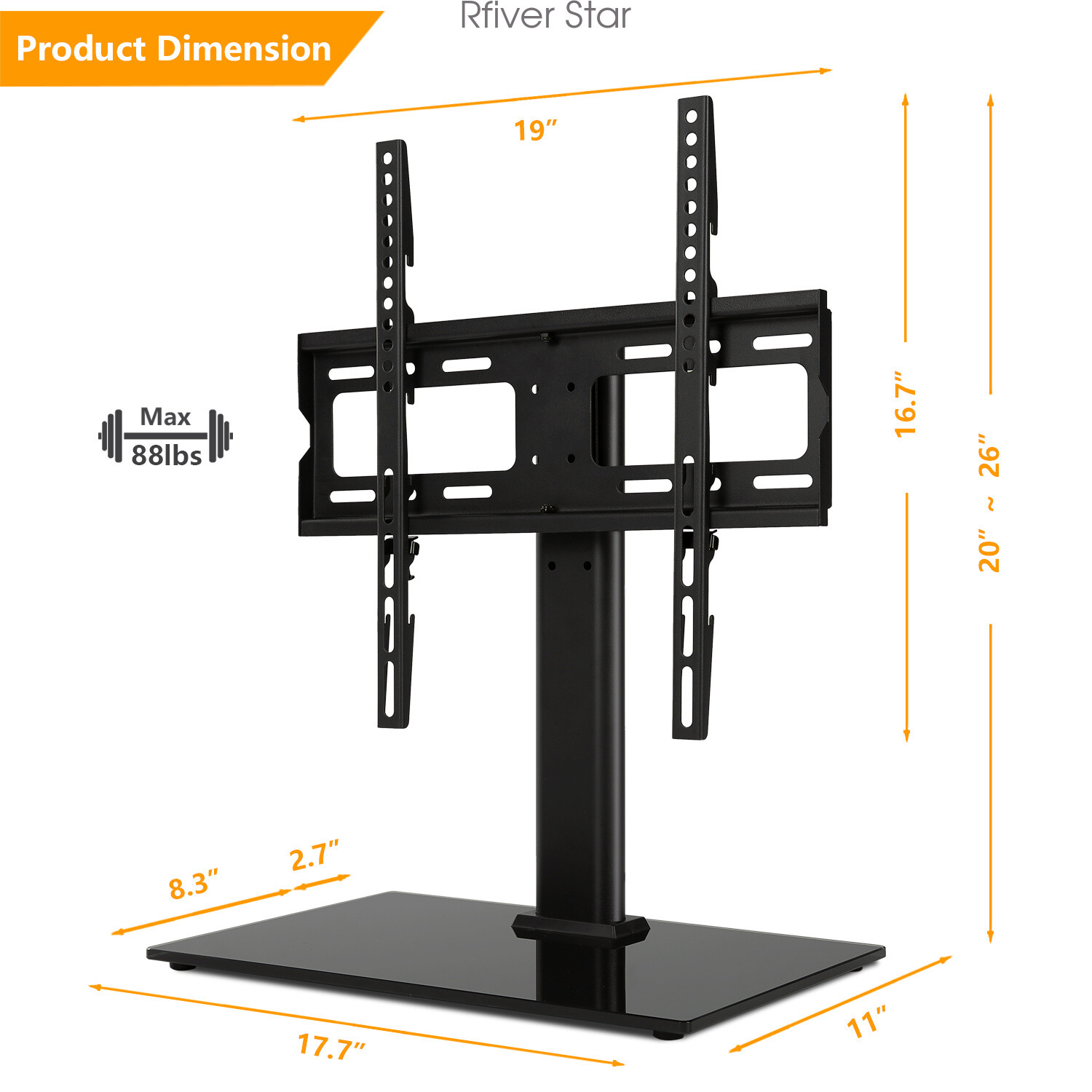 Universal TV Stand Pedestal Base for 2755" TVs eBay