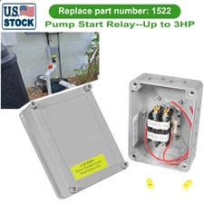 1522 Pump Start Relay Fit Irrigation Systems with Housing 3HP/110V/220V 24V Coil