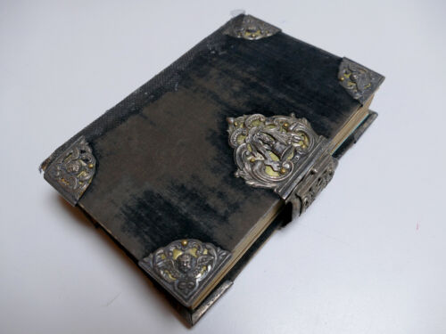 Altes Gebetbuch von 1855 mit wundervollen Schließen, Beschlägen und Stichen - Bild 1 von 5