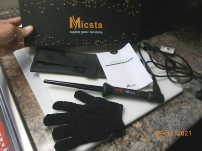 Micsta Model MJ16-SC Curling Iron (3/8'' - 3/4''), Appears Unused With Glove & Box