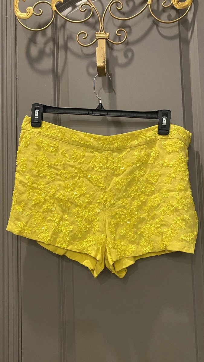 Yellow sequin best sale shorts