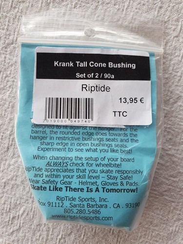 2 Cônes Krank Bushings 90a Riptide - Tall Cone - Neufs