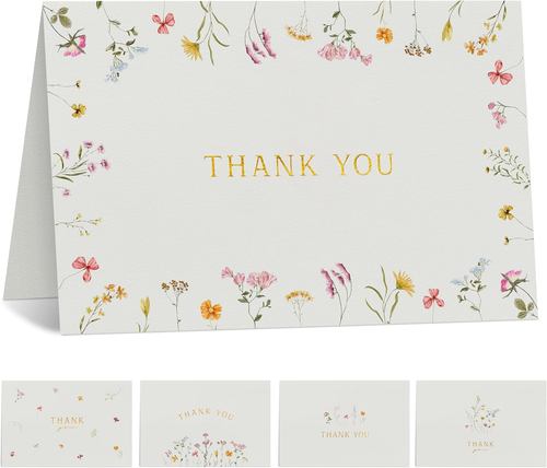 Beautiful Thank You Cards Set of 20 with Envelopes and Stickers - Elegant Blank - Picture 11 of 12