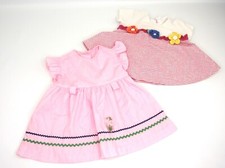Vintage 1980s Toddler Girl 24 Month 2T Pink Dresses Montgomery Ward Short Sleeve