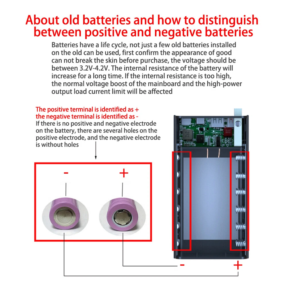 Portable 18650 Power Bank DIY Case No Welding Needed