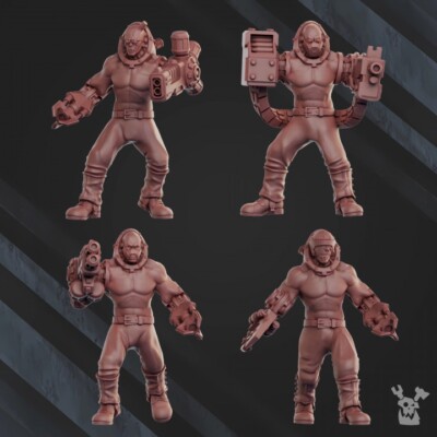 4er Set Biomechdroiden - DakkaDakka Store/Sci-Fi/Tabletop Miniatur