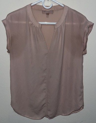 Cap Sleeves Pink Blouse RN#93178 Size 