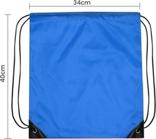 2 Stk Beutelrucksack, blau, mit Kordelzug