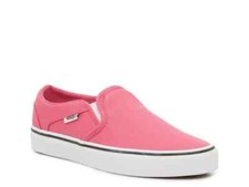 Vans Asher Slip On Pink Canvas Women s Size 6 Honeysuckle New Box