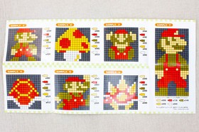 Super Mario Bros. Dots A Set .S Puzzle Pin Panel Toy Tomytec JAPAN FAMICOM 