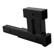 Black Dual 2 Trailer Receiver Hitch Rise-drop Adapter Extension Tow 4000lb
