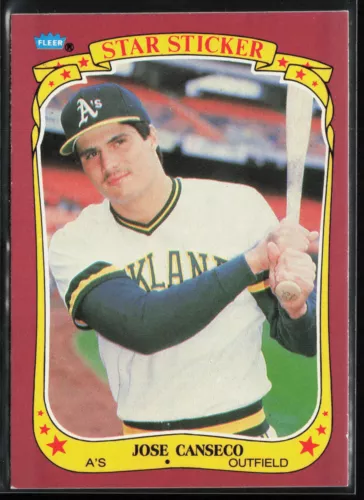 1986 Fleer Star Stickers #19 Jose Canseco