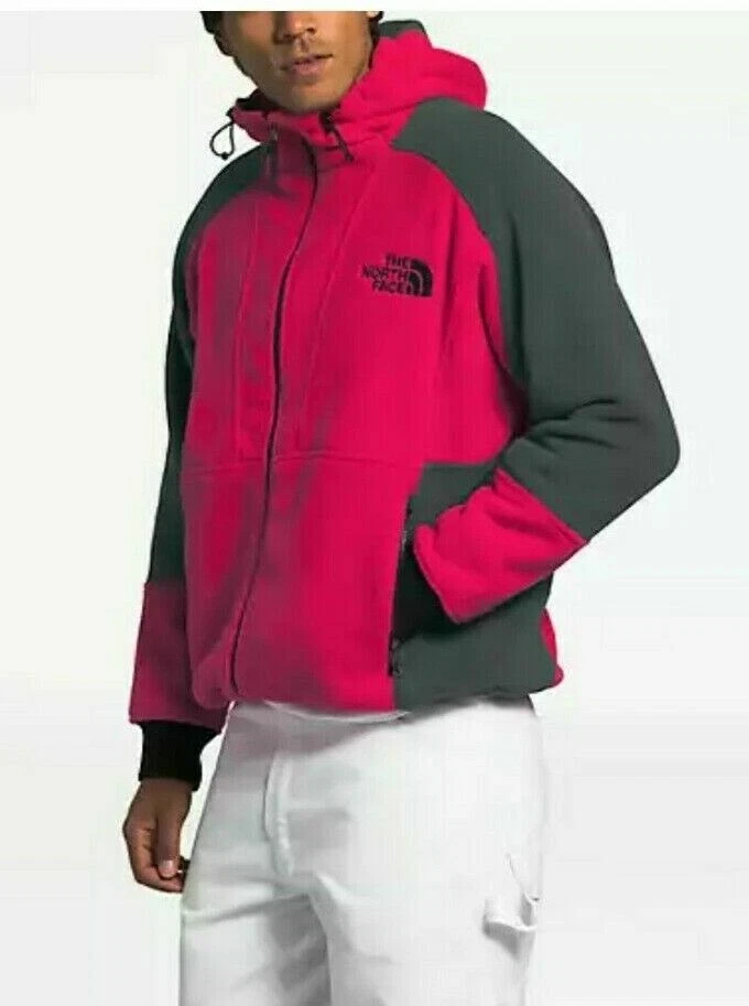 The North Face Men Rage Collection Fleece Hoodie Rose Red