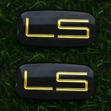2x LS Cab Emblems 3D Badge Logo Roof Pillar for 99-07 Pickup 15036135 Gold