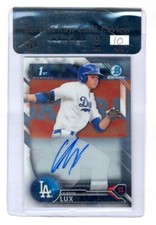 GAVIN LUX 2016 BOWMAN CHROME 1ST ON CARD AUTO AUTOGRAPH ROOKIE RC BGS 9 10