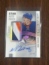 2023-24 Upper Deck UD Premier Noah Dobson Star Auto Patch AV-ND 21/49 Nice Patch