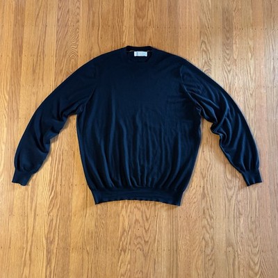 Brunello Cucinelli Cashmere Blend Crewneck Sweater Black Sz L / XL IT 52 - READ