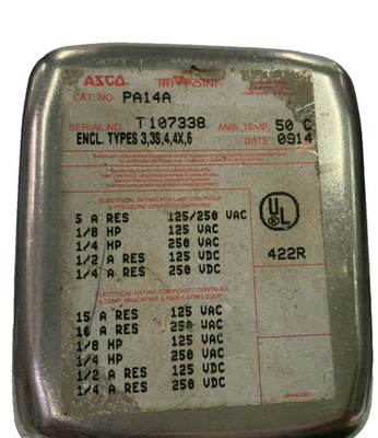 #ad #ad ASCO PA14A Tri Point Pressure Switch UL 422R $750.00