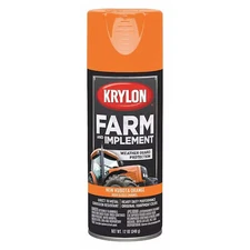 Krylon K01954008 Spray Paint, Kubota Orange, High-Gloss, Solvent, 12 Oz