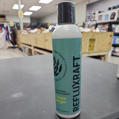 RefluxRaft Lemon Ginger Acid Reflux Relief Organic Alginate GERD LPR 8oz SEALED