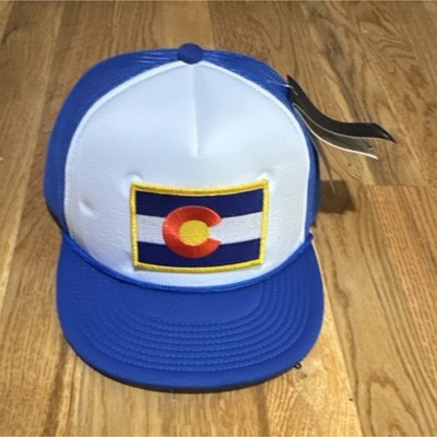 Decky Colorado Flag Trucker Hat Blue White Mesh Cap Style No. 6026 One Size