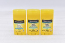 Lot of 3 Neutrogena Beach Defense Sunscreen Stick SPF 50 1.5oz Exp: 08/27