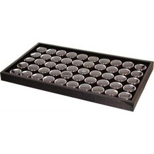 50 Black Foam Gem Jars  Stackable Display Tray