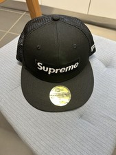 Supreme x New Era No Comp Box Logo Black Hat Cap 7 1/4 FW21 - Never Been Worn