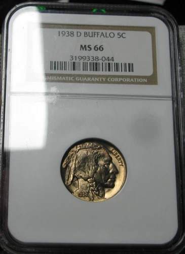 1938-D Buffalo Nickel ---- MS-66 NCG Graded Coin ---- #265C