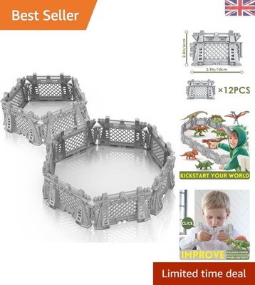 Vielseitiges 12-teiliges Dino Käfige Spielset - perfekt für Dinosaurier Spiele und Figuren