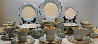 Gorham China Blue Bouquet 90-Piece Dinner Set Vintage Gorham Find China Rare Set