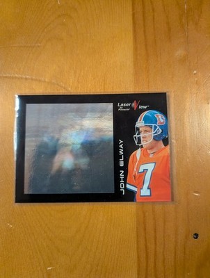1996 Pinnacle Laser View Football John Elway #5 Holo