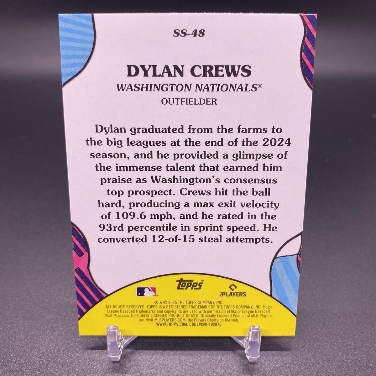 2025 Topps Dylan Crews RC Summer Superstars SS-48 Washington