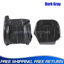 For 1999 2000 2001 2002 GMC Sierra Passenger Top & Bottom Leather Seat Cover US