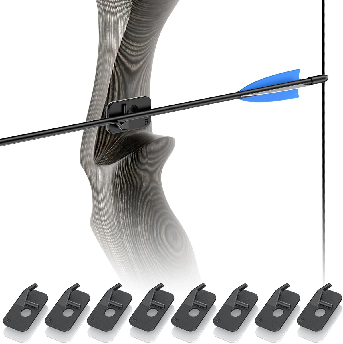 3-Pack Aluminum Arrow Rest Sticky For Recurve Bow – Ambidextrous, Black, AMEYXGS-759111