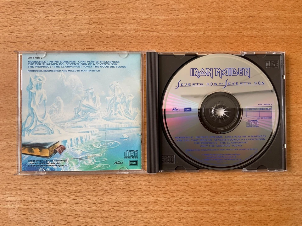 CD Iron Maiden Seventh son of a seventh son, 1st press, Capitol Made in U.S.A. - Bild 3 von 4