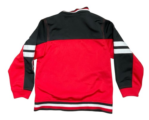 Vintage Warner Bros Youth Batman Full Zip Jacket Sweatshirt Red Black Size 5 - Picture 2 of 5