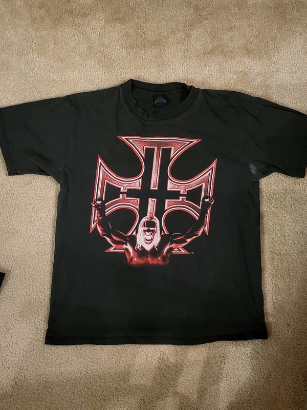 WWE WWF Triple H Screw The Rules Play The Game Black Vintage L Shirt