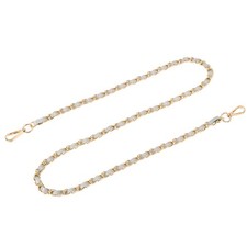 47" Purse Strap with Buckle for Shoulder and Cross Body Gray Gold 