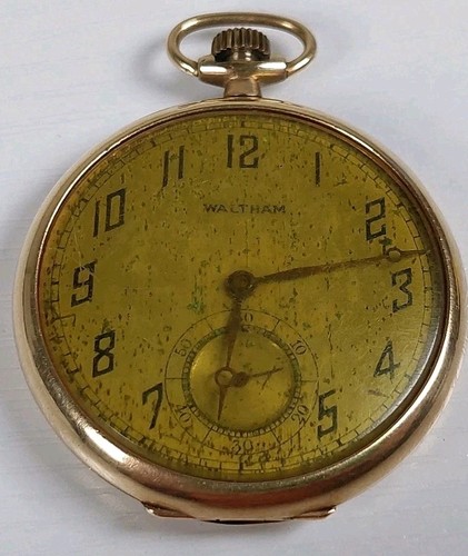 Vtg 1921 A.W.W Co 15 Jewel Waltham Model 1894 Pocket Watch 14k Y Gold Ioco Case - Picture 2 of 24