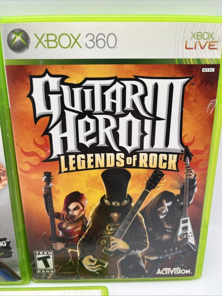 吉他英雄游戏 3 件装(Xbox 360)2 两个 3 摇滚与世界巡回演唱会传奇  — 第 3/4 张图片